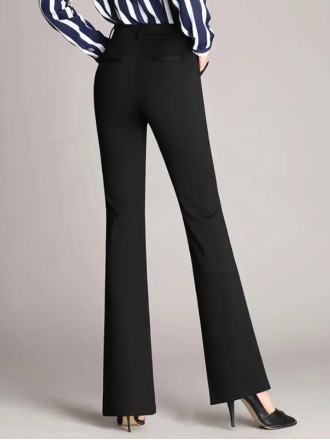 Black high-waisted flared pants