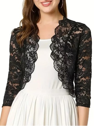 Black lace lace  cardigan