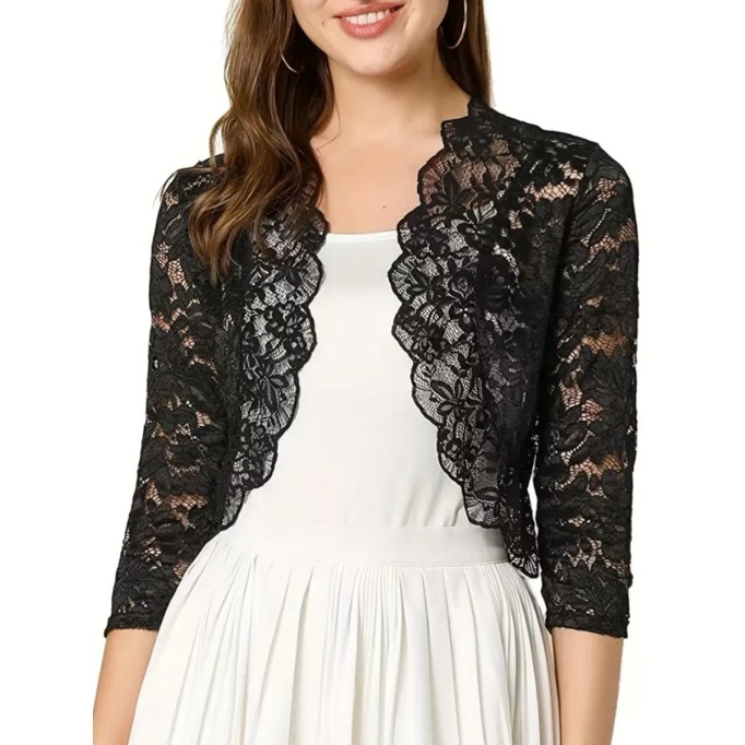 Black lace lace  cardigan