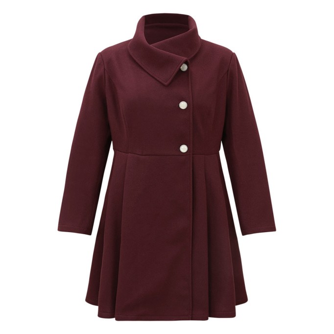 Burgundy a waist jacket