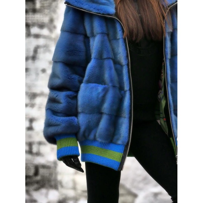 Casual lapel color block plush coat