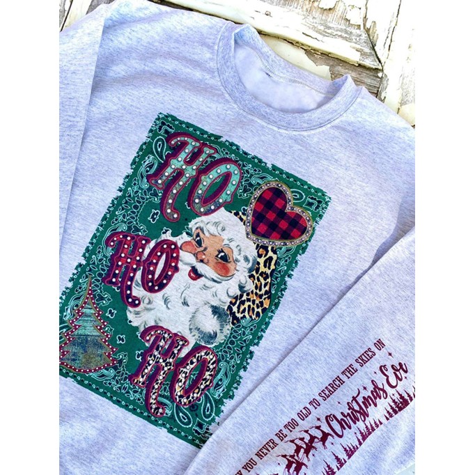 Casual Santa round neck sweatshirt