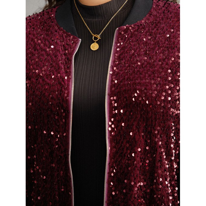 Elegant Burgundy beaded coat