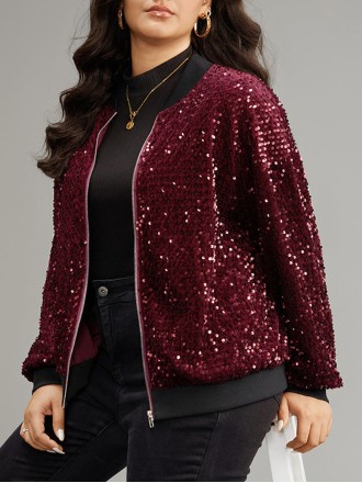 Elegant Burgundy beaded coat