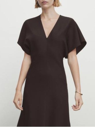 Elegant simple V-neck dress