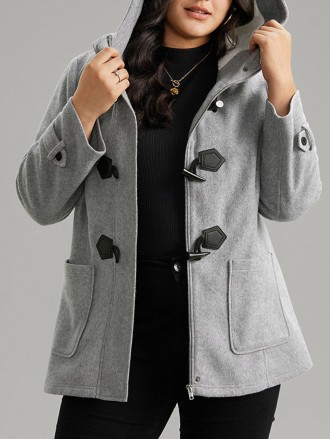 Gray horn button jacket