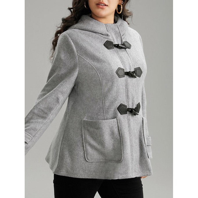 Gray horn button jacket