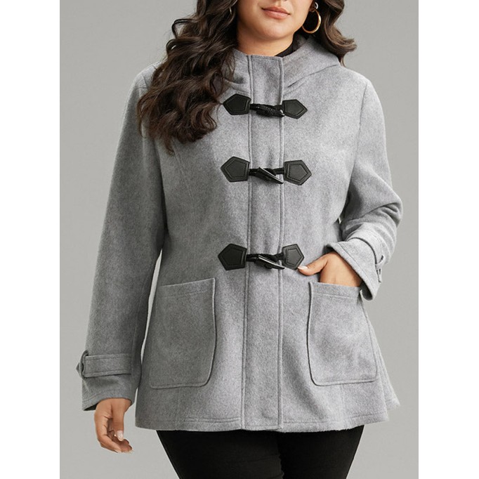 Gray horn button jacket