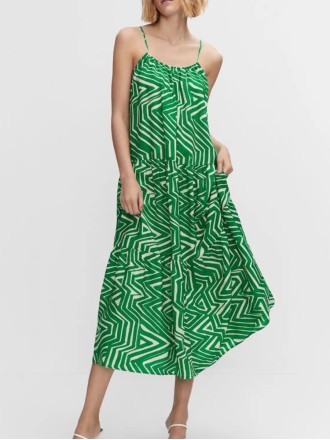 Green halter dress