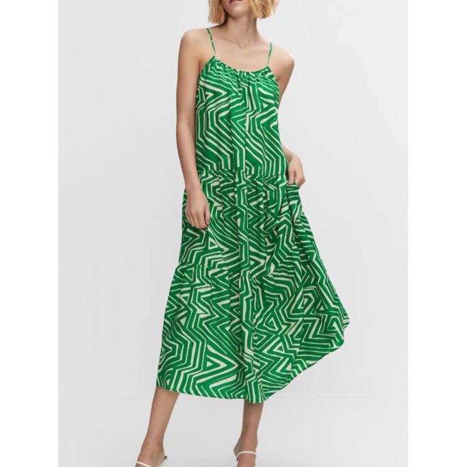 Green halter dress