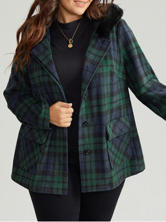 Green plaid coat