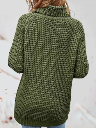 Green turtleneck sweater