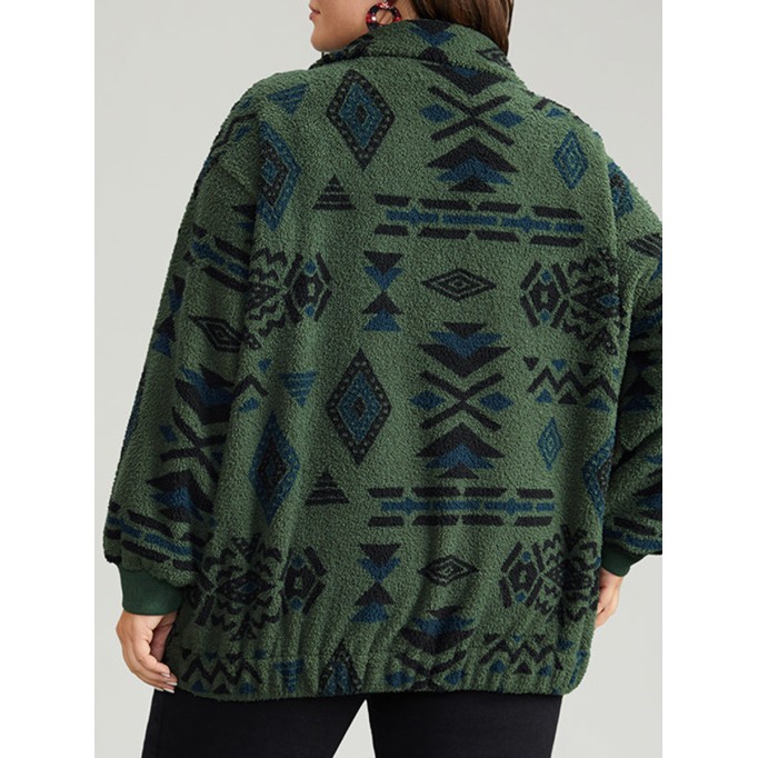 Green vintage print jacket