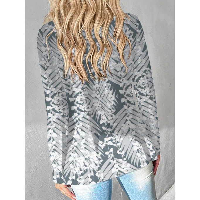 Grey print design suit jacket