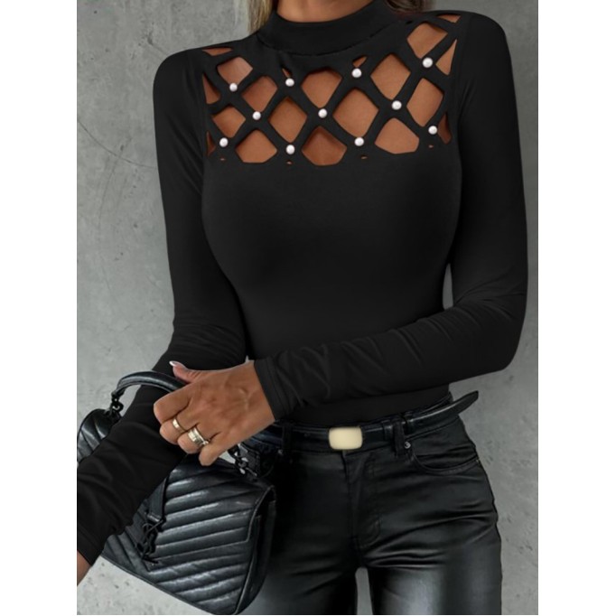 Hollow Diamond Fit Long Sleeve Top