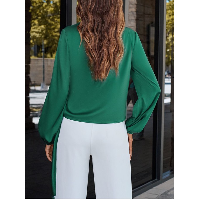 Ladies Lapel Long Sleeve Shirt