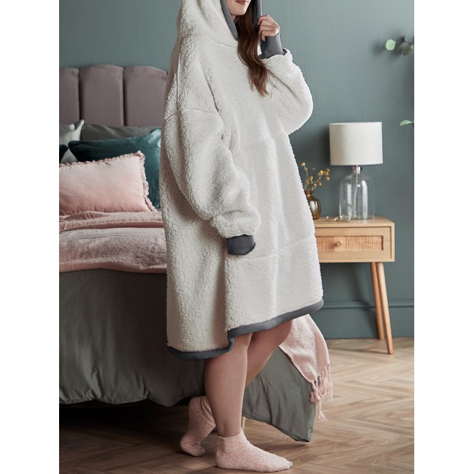 Large Lazy Comfortable Flannel Blanket Hoodie