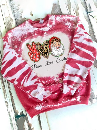 Peace Love Santa printed sweatshirt