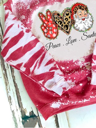 Peace Love Santa printed sweatshirt