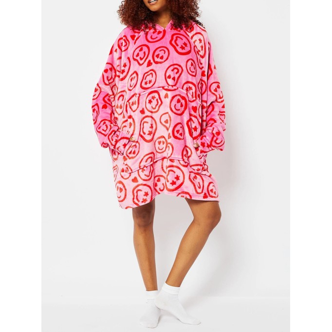 Pink Wool Blanket Hoodie