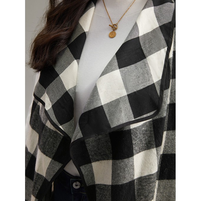 Sleeveless plaid jacket