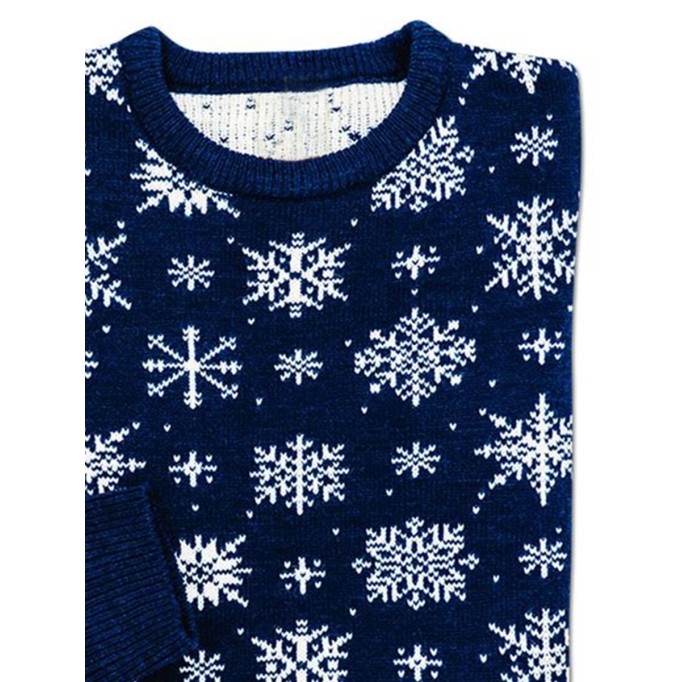 Snowflake Navy Winter Sweater