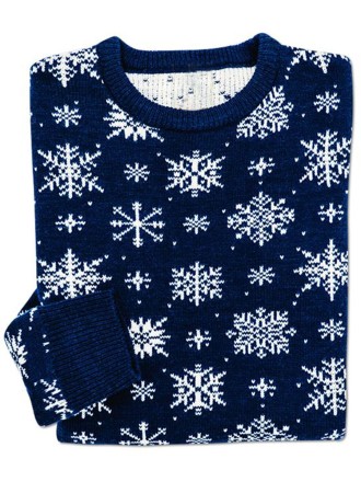 Snowflake Navy Winter Sweater