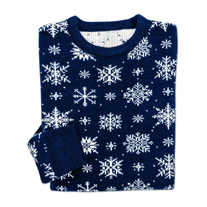 Snowflake Navy Winter Sweater