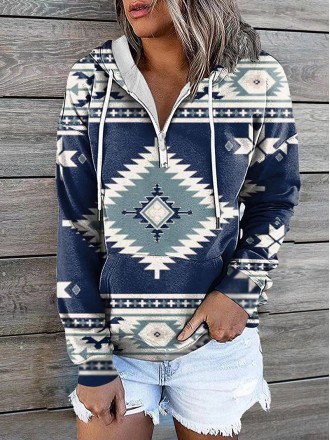 Solid color printed hoodie