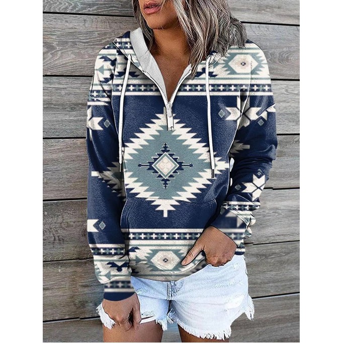 Solid color printed hoodie