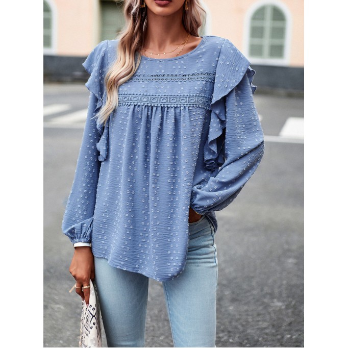 Solid color temperament casual long sleeves