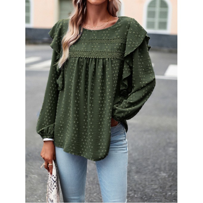 Solid color temperament casual long sleeves