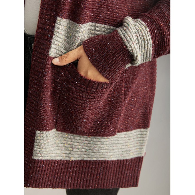 Striped sweater cardigan for women