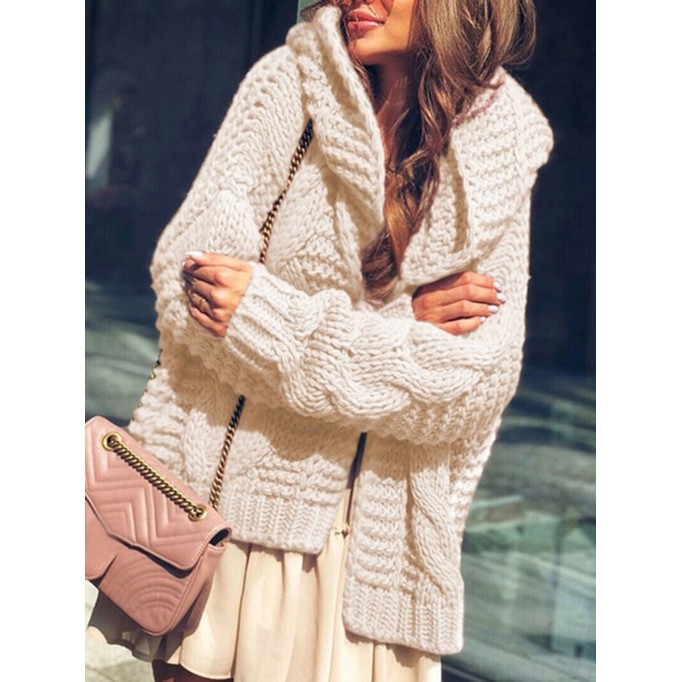 Thick Knitted Sweater Thickened Loose Cardigan Coat