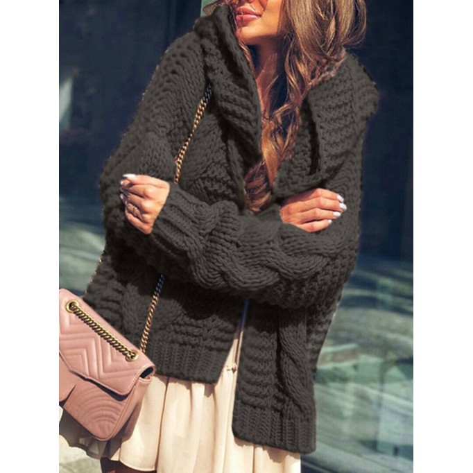 Thick Knitted Sweater Thickened Loose Cardigan Coat