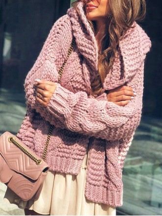 Thick Knitted Sweater Thickened Loose Cardigan Coat