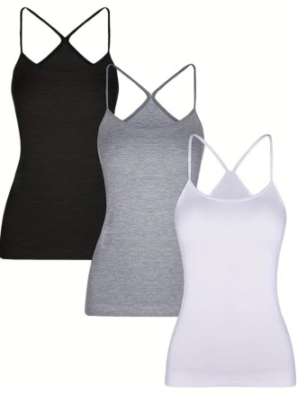 Tight knit solid color tank top 3 piece set