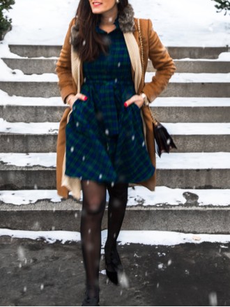 Under the Mistletoe Flannel Dress