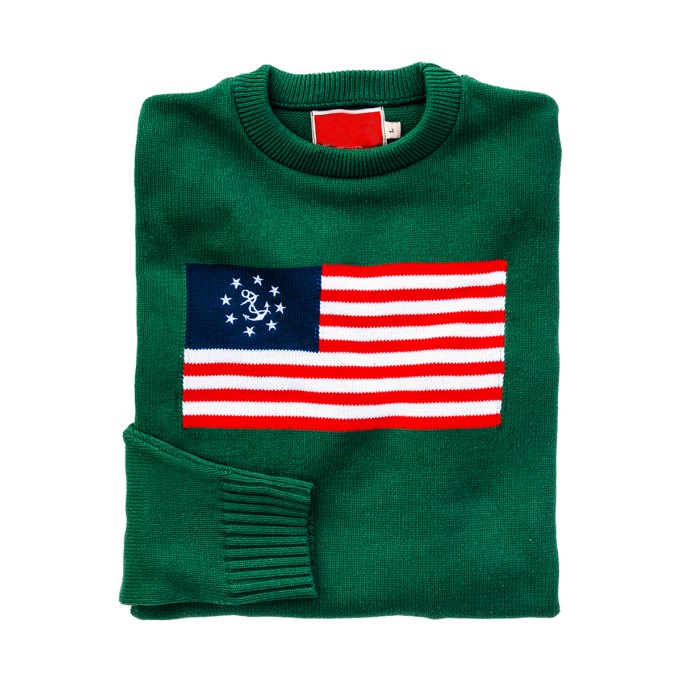 Unisex flag print casual sweater