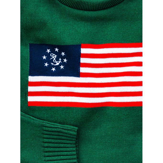 Unisex flag print casual sweater