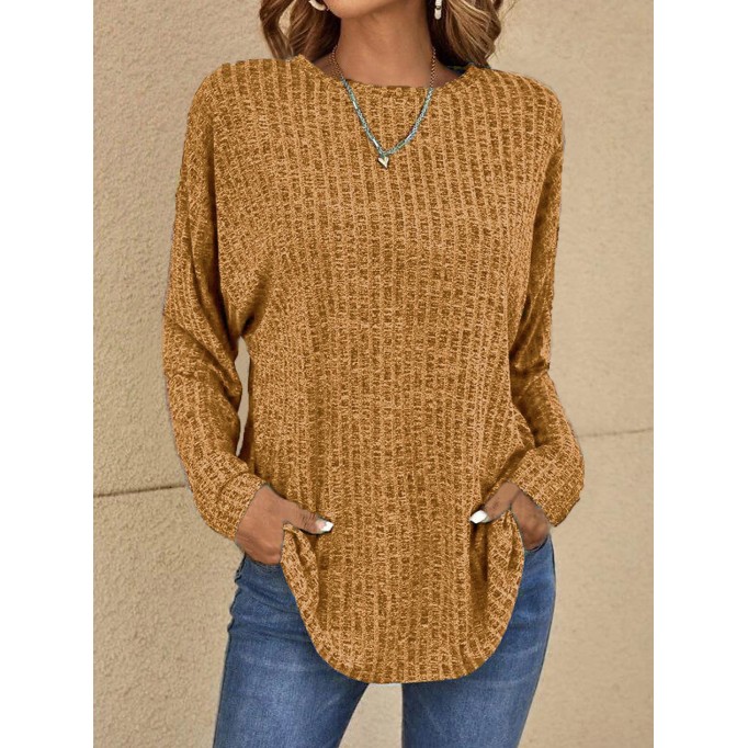 Women's basic round neck sweater