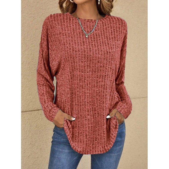 Women's basic round neck sweater