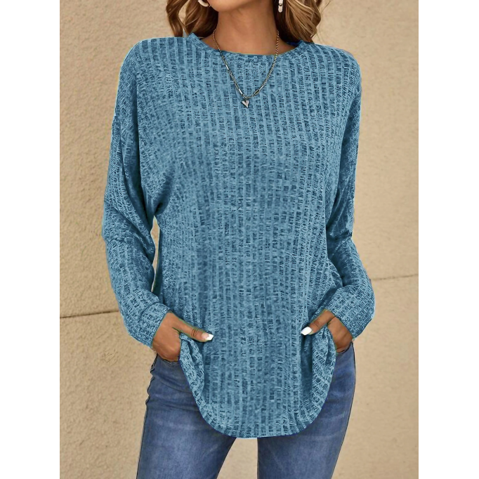 Women's basic round neck sweater