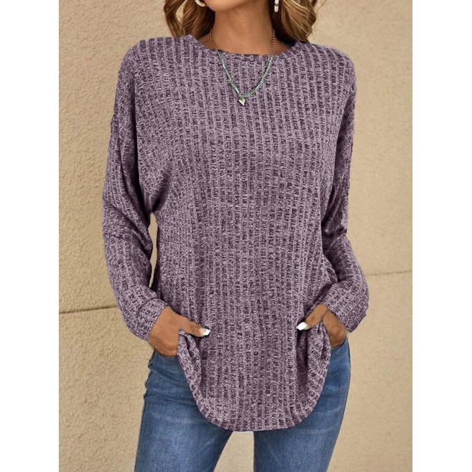 Women's basic round neck sweater