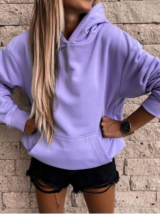 Women's casual solid color hooded sweater