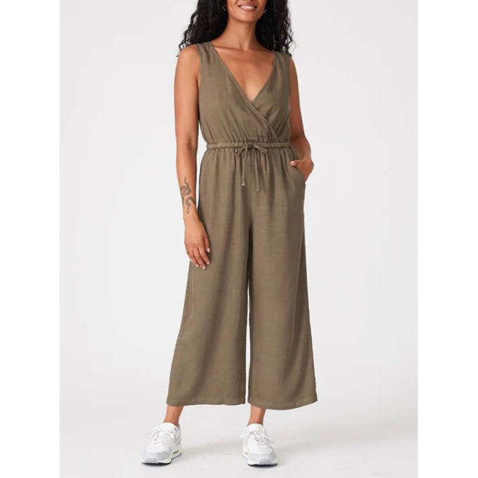 Women's casual V-neck jumpsuit