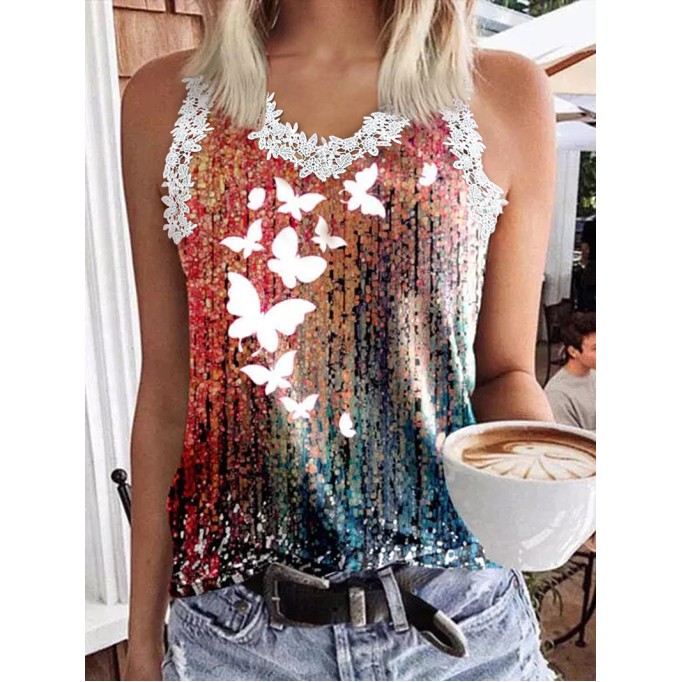 Women's Elegant Casual Lace Tops Shirts