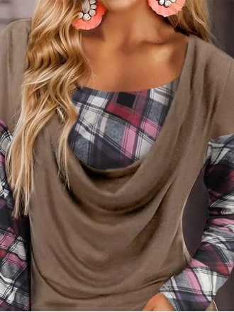 Women's Elegant Casual Plaid Tops Shirts