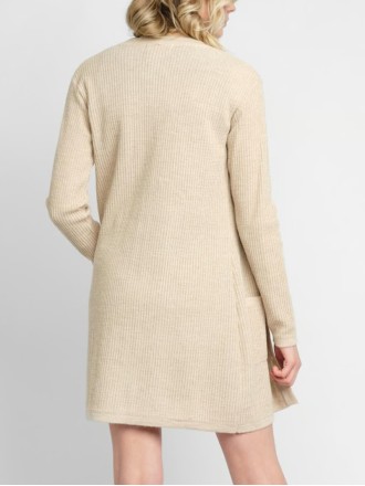 Women's khaki elegant knitted sweater