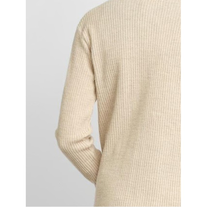 Women's khaki elegant knitted sweater